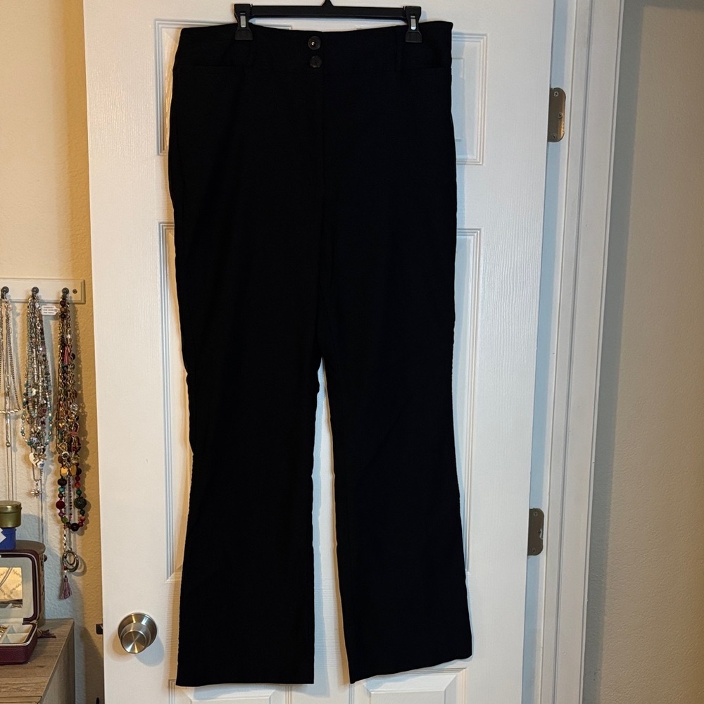 Lane Bryant Bootcut Trousers- Black-Size 18